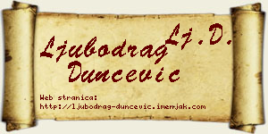 Ljubodrag Dunčević vizit kartica
